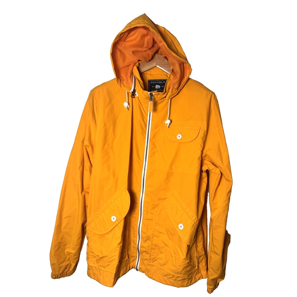 Penfield Hudson MA Men's Orange Yellow Rain Coat Jacket‎ Sz XL